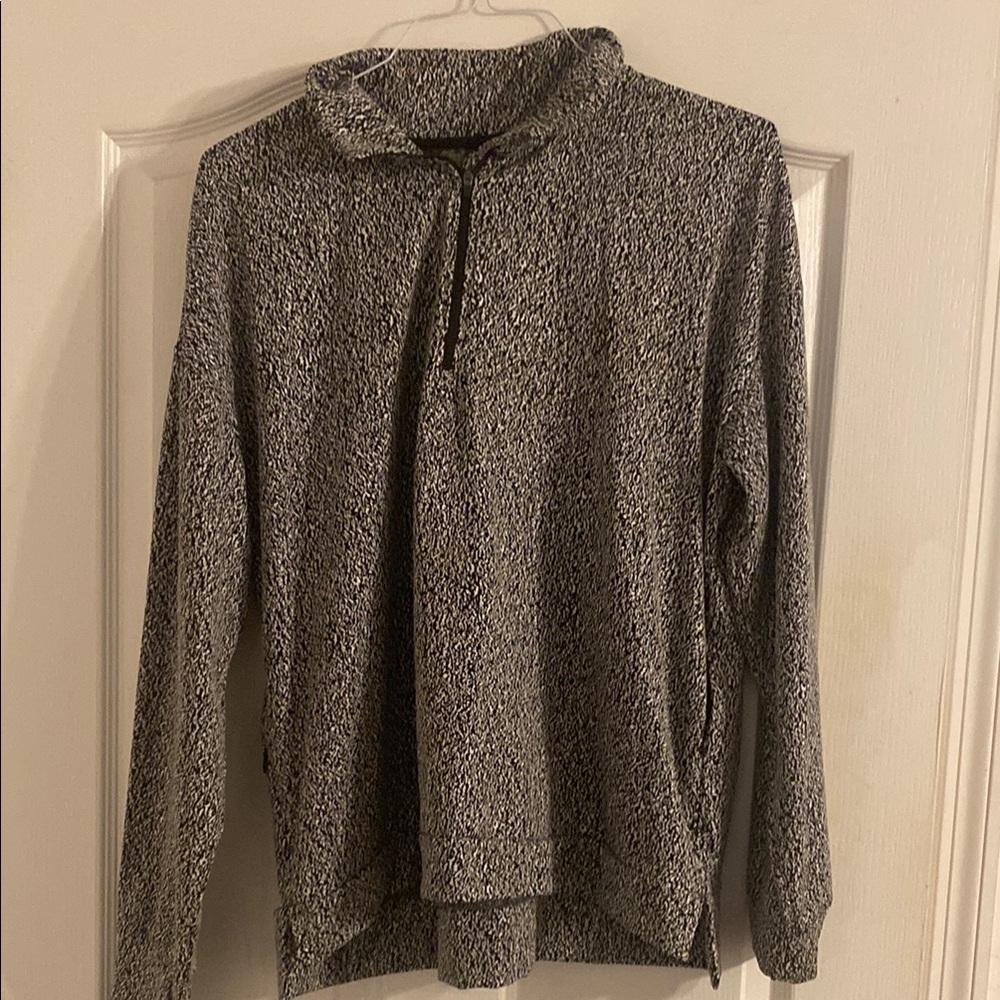 Black and White Quarter-Zip Pullover